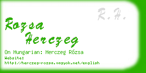 rozsa herczeg business card